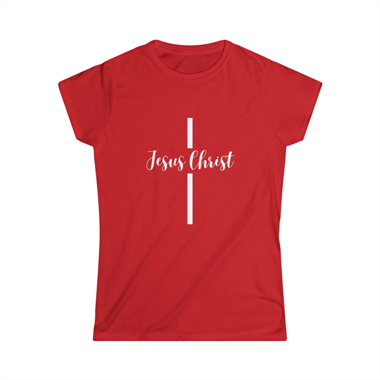 Christian Cross Women's Tee Shirt - Minimalist Jesus Christ Design