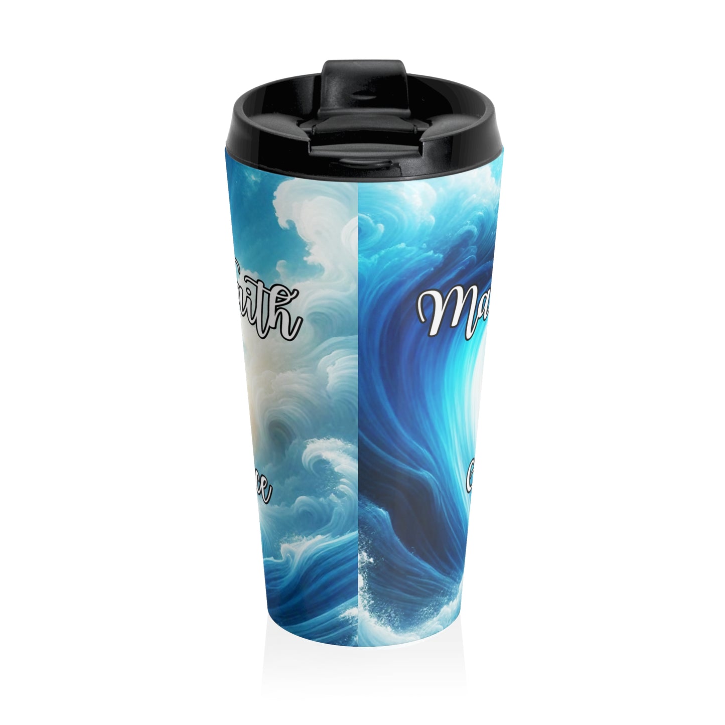 Inspirational Beach Waves Travel Mug - "Making Waves in Faith" - Perfect Gift for Ocean Lovers