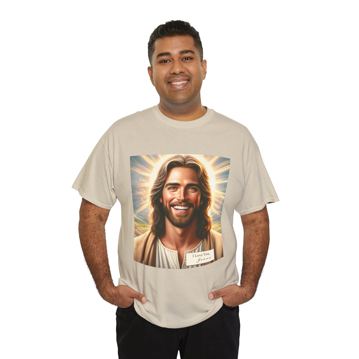 Faith-Inspired Fashion - Jesus Loves You Unisex Heavy Cotton Tee