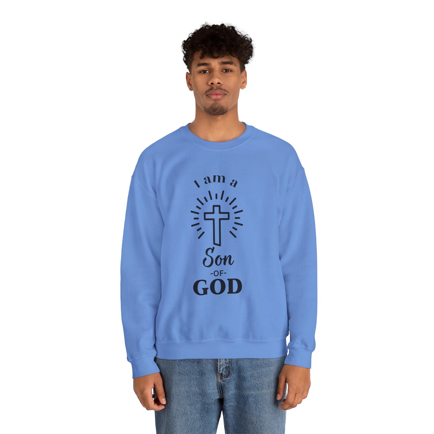 Unisex Christian Crewneck Sweatshirt - "I am a Son of God"