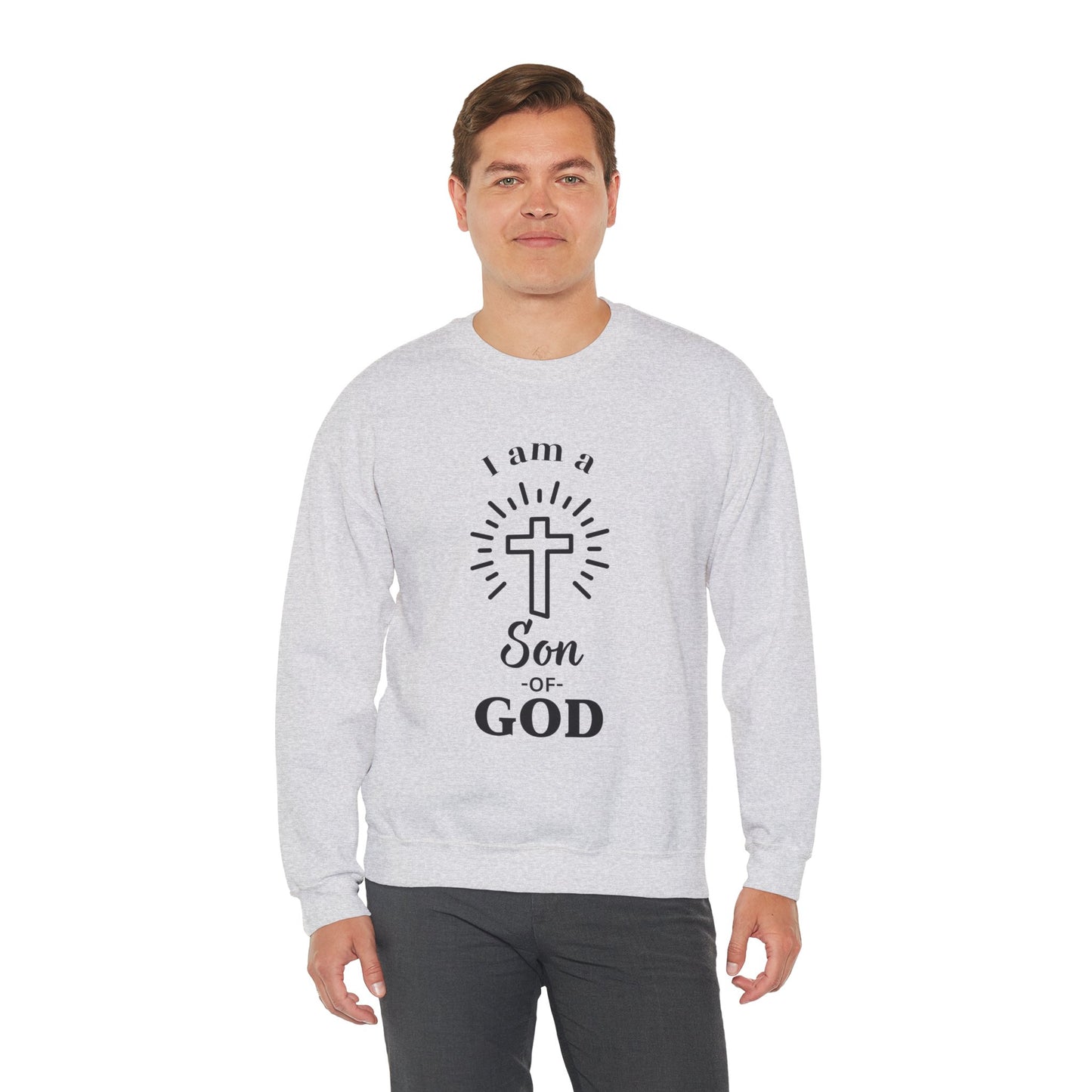 Unisex Christian Crewneck Sweatshirt - "I am a Son of God"