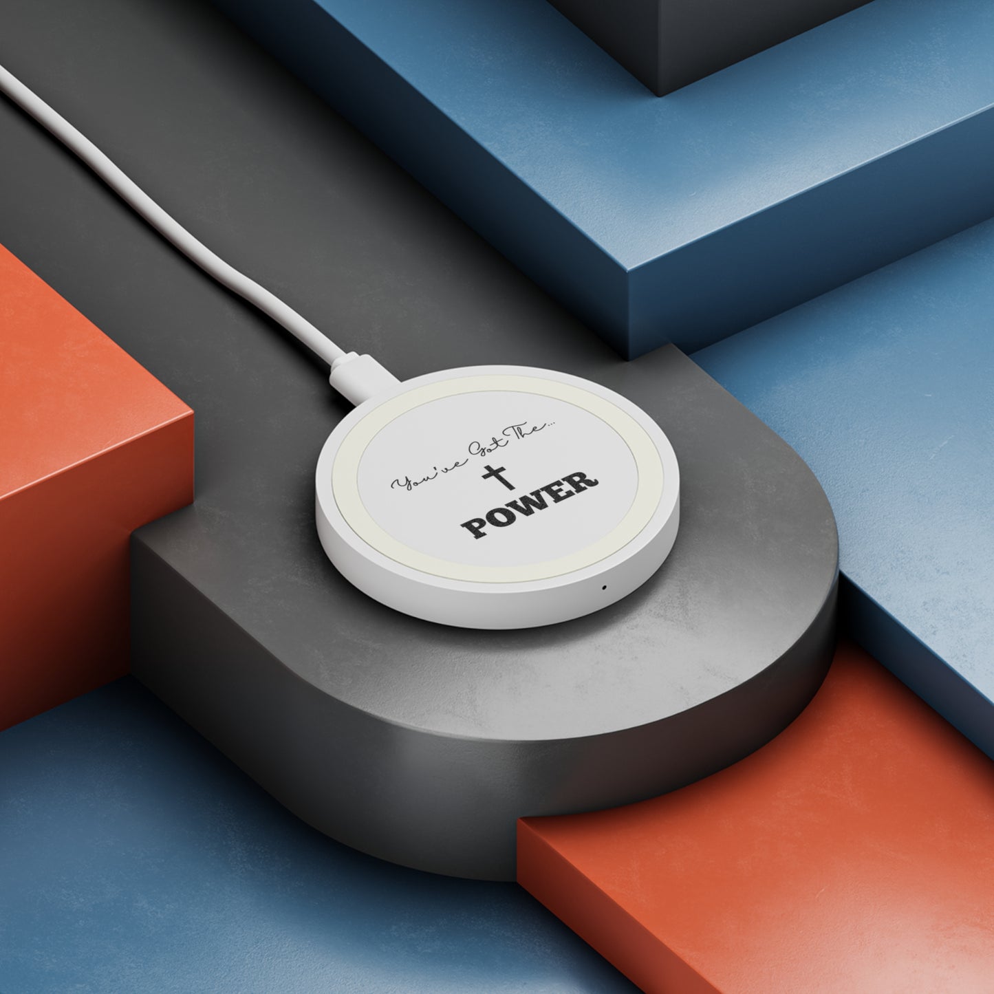 Christian Wireless Charging Pad, Tech-Savvy, Power Up, Durable, iPhone & Android, Quake Pad