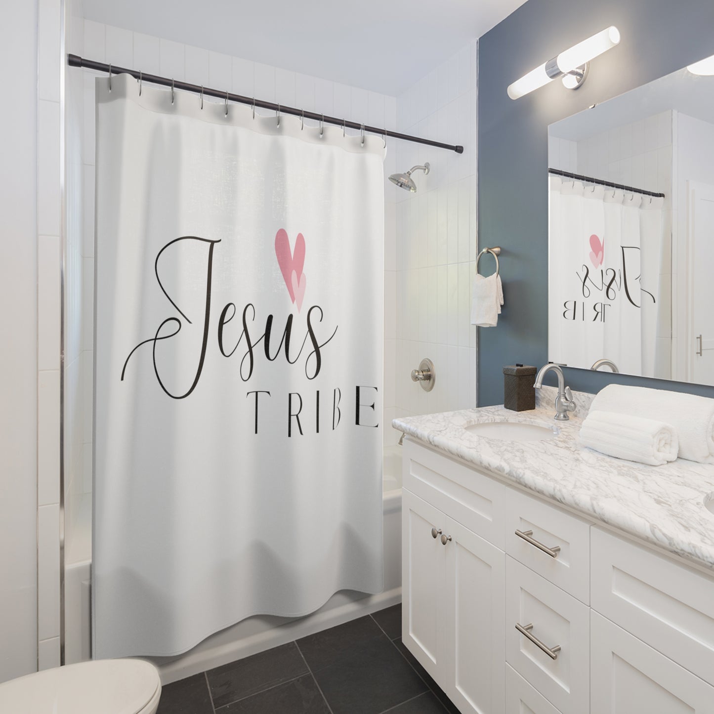 Bathed in Faith: Jesus Tribe Shower Curtain