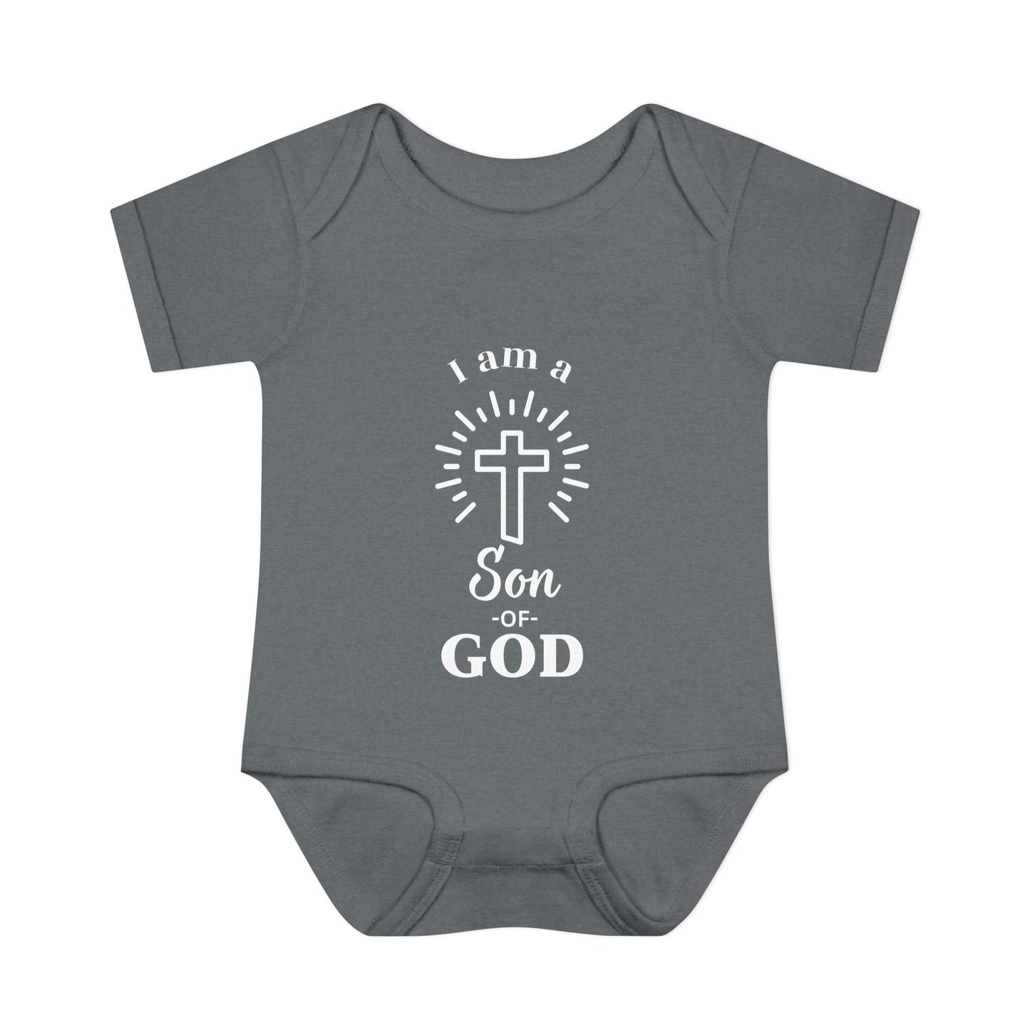 Christian Infant and Toddler Bodysuit - "I am a Son of God" - Perfect Baby Gift for Baptism or Baby Shower