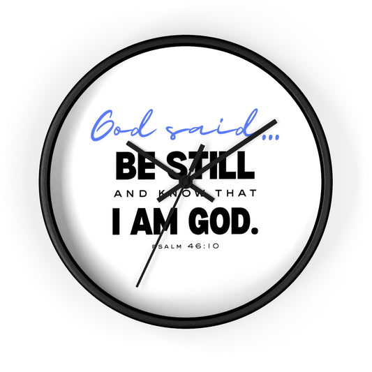 Be Still and Know Wall Clock | Christian Wall Clock for Home | Bible Verse Clock | Inspirational Religious Gift