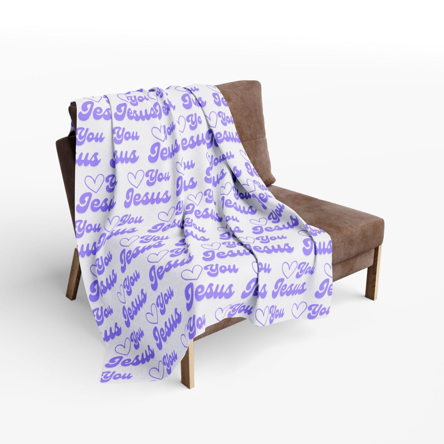 Faith & Comfort Combined – Cozy 'Love You Jesus' Fleece Blanket for Every Occasion