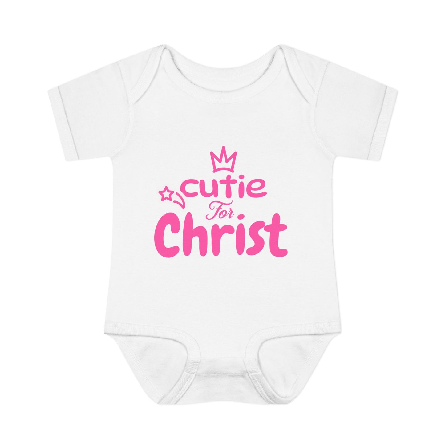Cute Girl's 'Cutie for Christ' Infant and Toddler Bodysuit