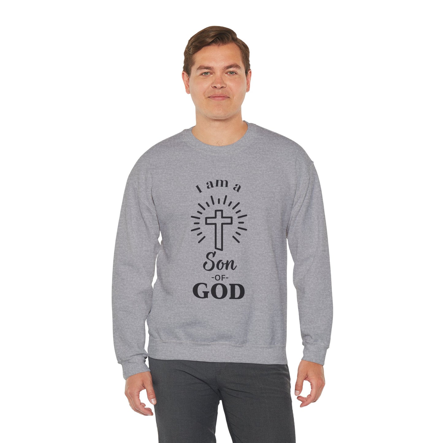 Unisex Christian Crewneck Sweatshirt - "I am a Son of God"