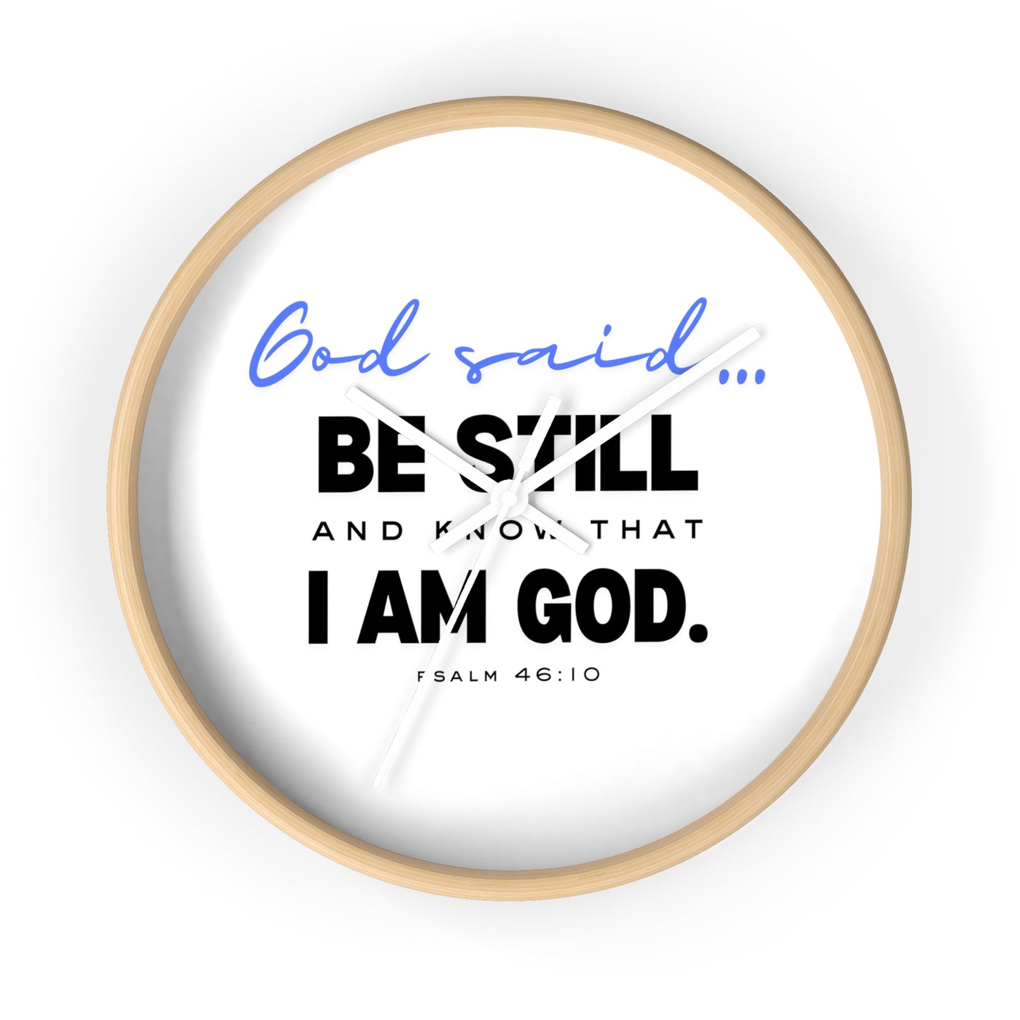 Be Still and Know Wall Clock | Christian Wall Clock for Home | Bible Verse Clock | Inspirational Religious Gift