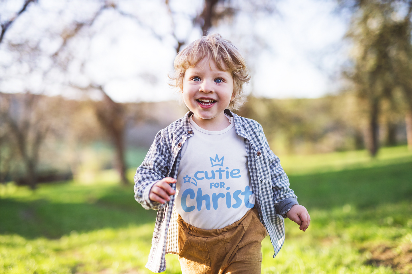 Cute Boy's Infant and Toddler Bodysuit - "Cutie for Christ"