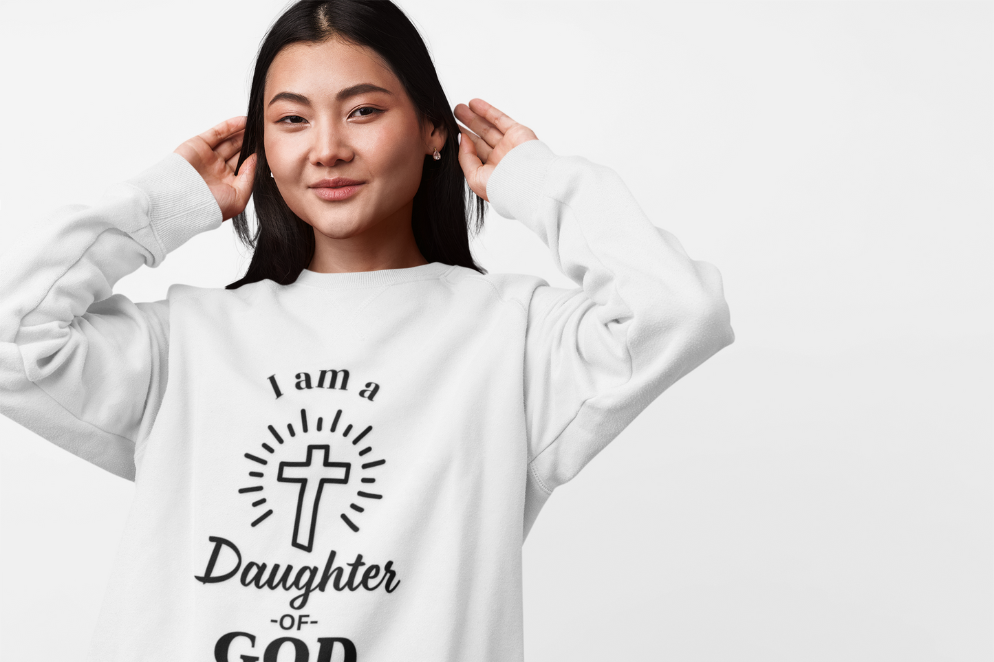 Daughter of God Crewneck Sweatshirt - Faith-Inspired Unisex Heavy Blend