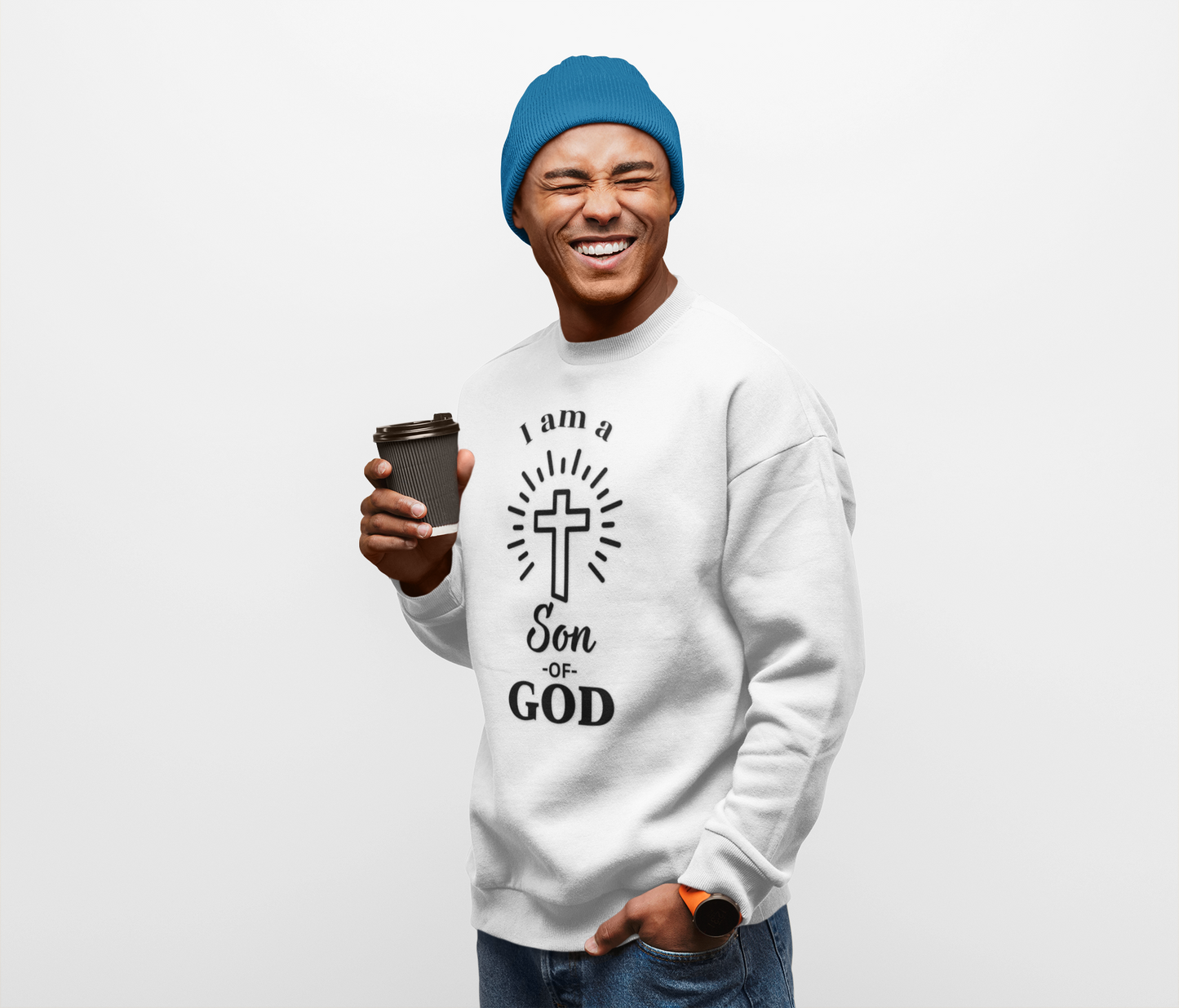 Unisex Christian Crewneck Sweatshirt - "I am a Son of God"
