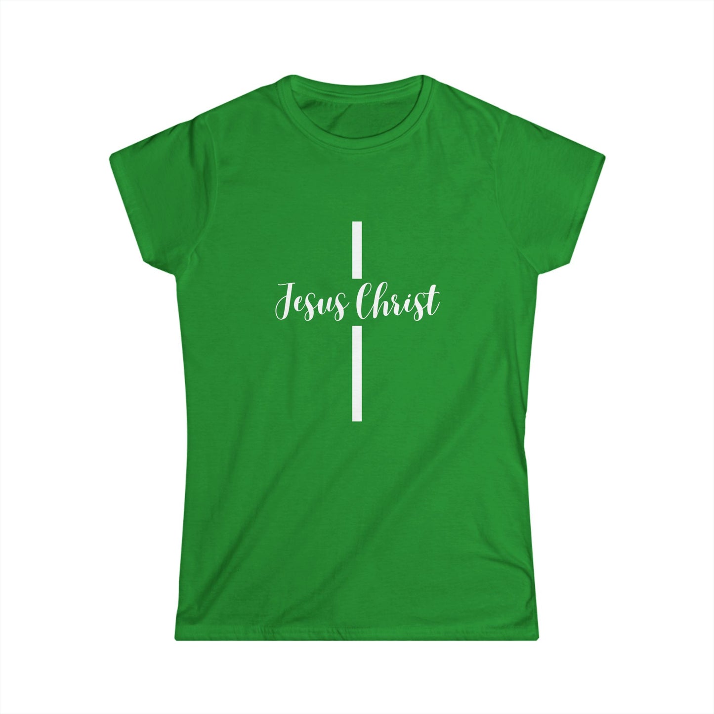 Christian Cross Women's Tee Shirt - Minimalist Jesus Christ Design