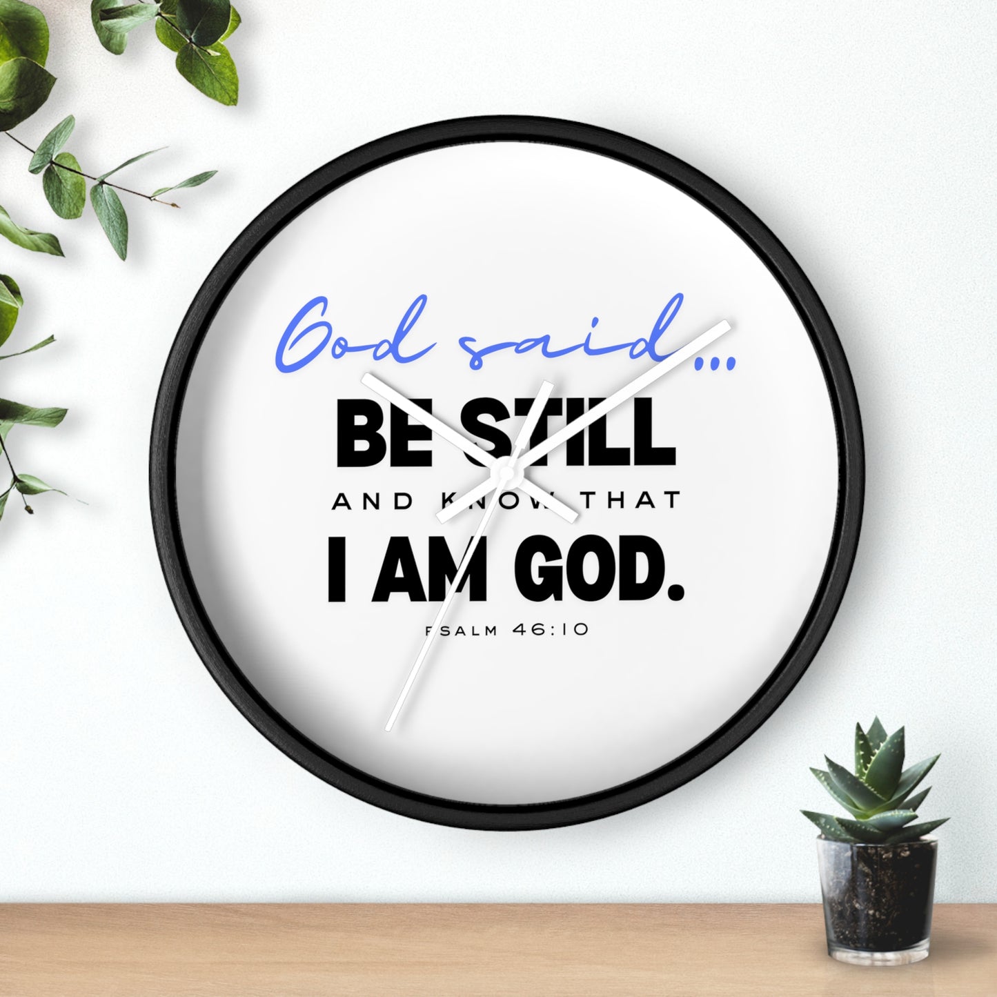 Be Still and Know Wall Clock | Christian Wall Clock for Home | Bible Verse Clock | Inspirational Religious Gift