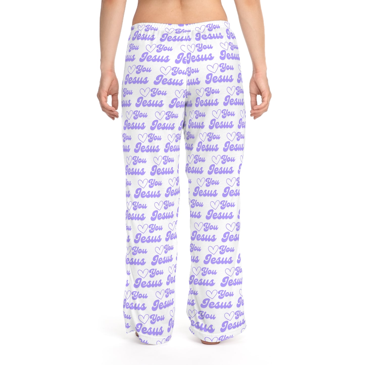 Snuggle Up in Faith – Cozy Women's Pajama Pants with 'Love You Jesus' Design!