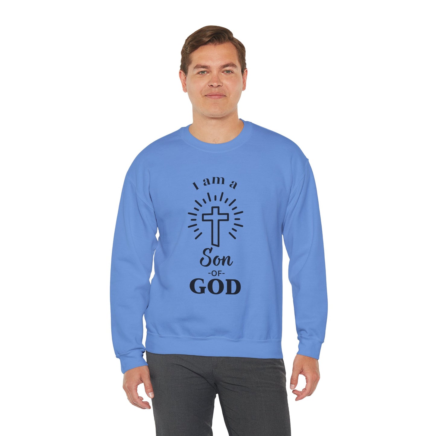 Unisex Christian Crewneck Sweatshirt - "I am a Son of God"