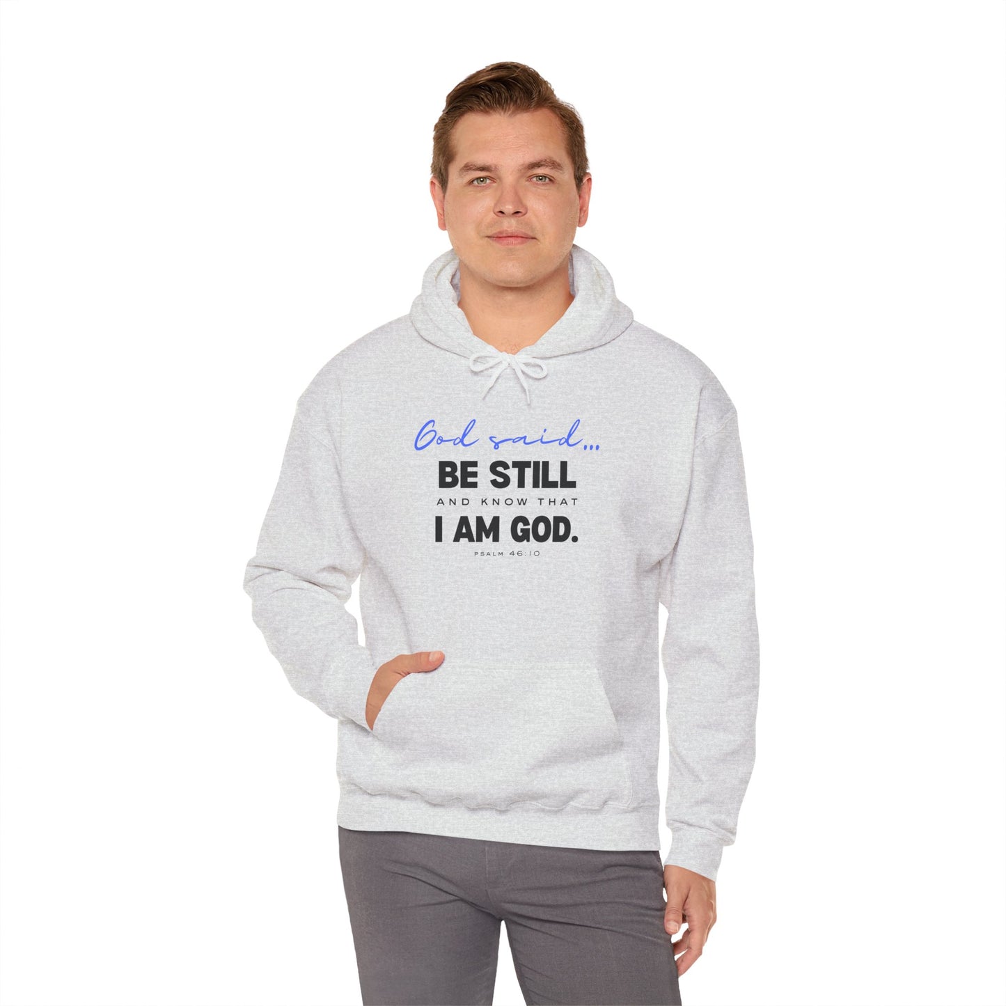 Be Still and Know Hoodie | Christian Hooded Sweatshirt | Faith-Based Unisex Hoodie | Trust God Sweatshirt | Warm Religious Apparel - Winter