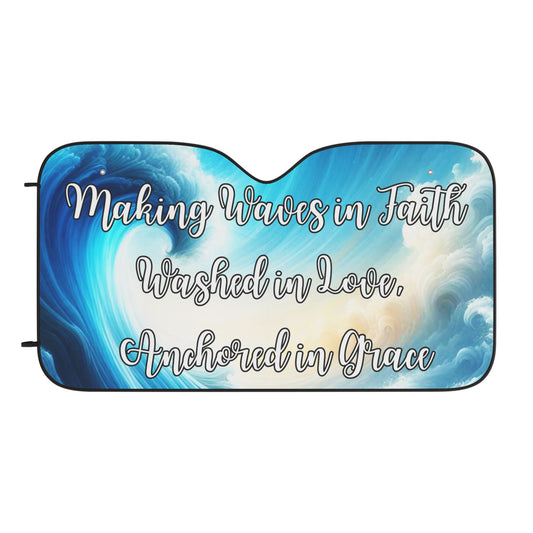 "Making Waves in Faith" Car Sun Shade Design