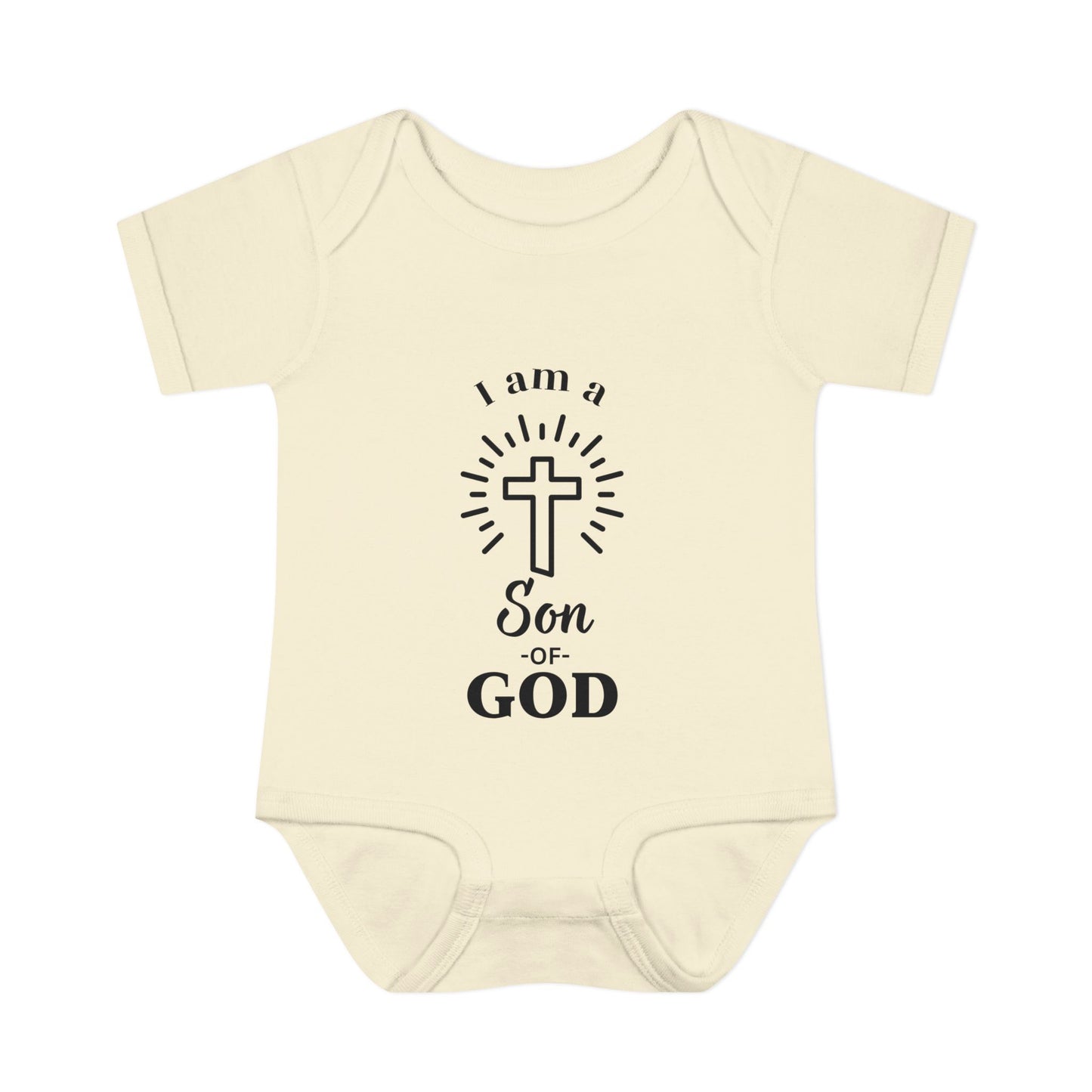 Christian Infant and Toddler Bodysuit - "I am a Son of God" - Perfect Baby Gift for Baptism or Baby Shower