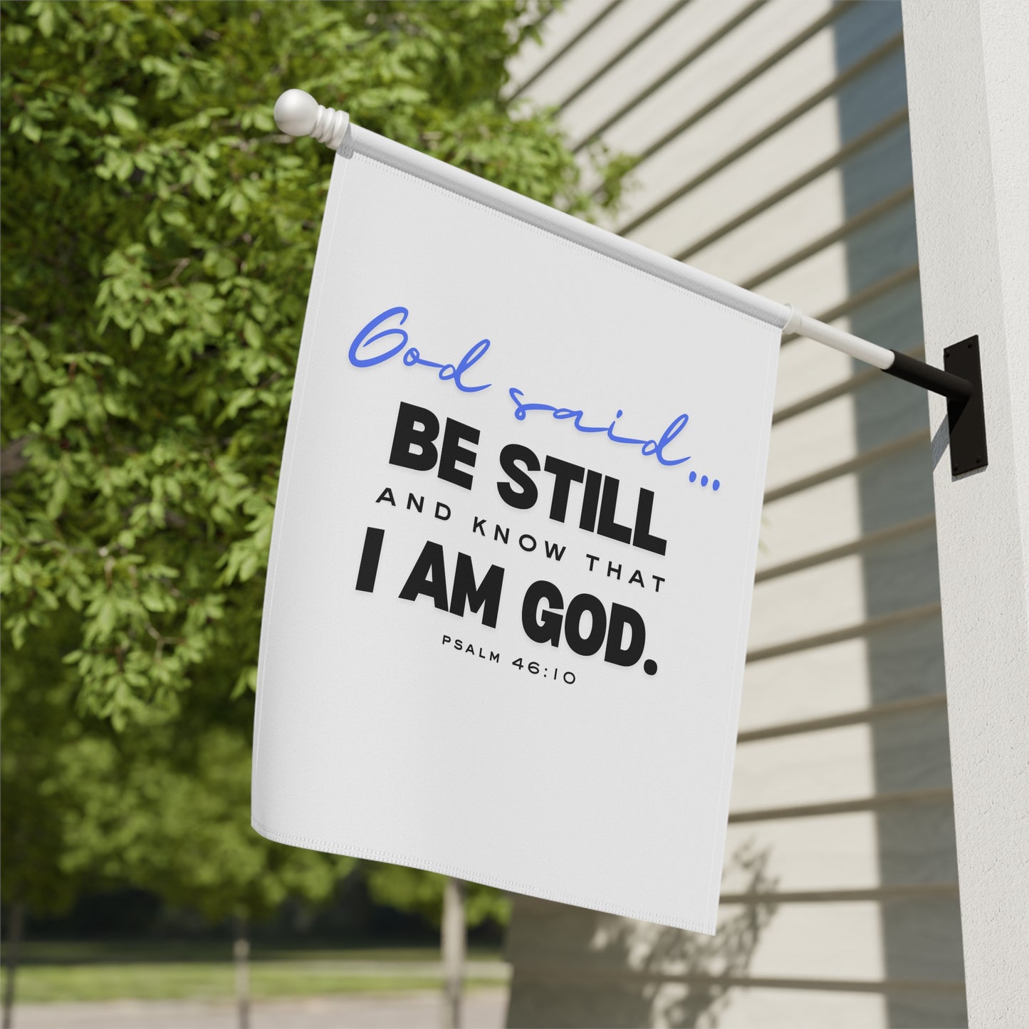 Be Still and Know Garden Banner | Christian House Banner | Faith-Based Yard Decor | Bible Verse Garden Flag