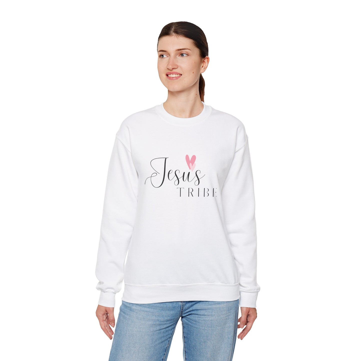 Embrace the Jesus Tribe: Women's Heavy Blend™ Crewneck Sweatshirt"\