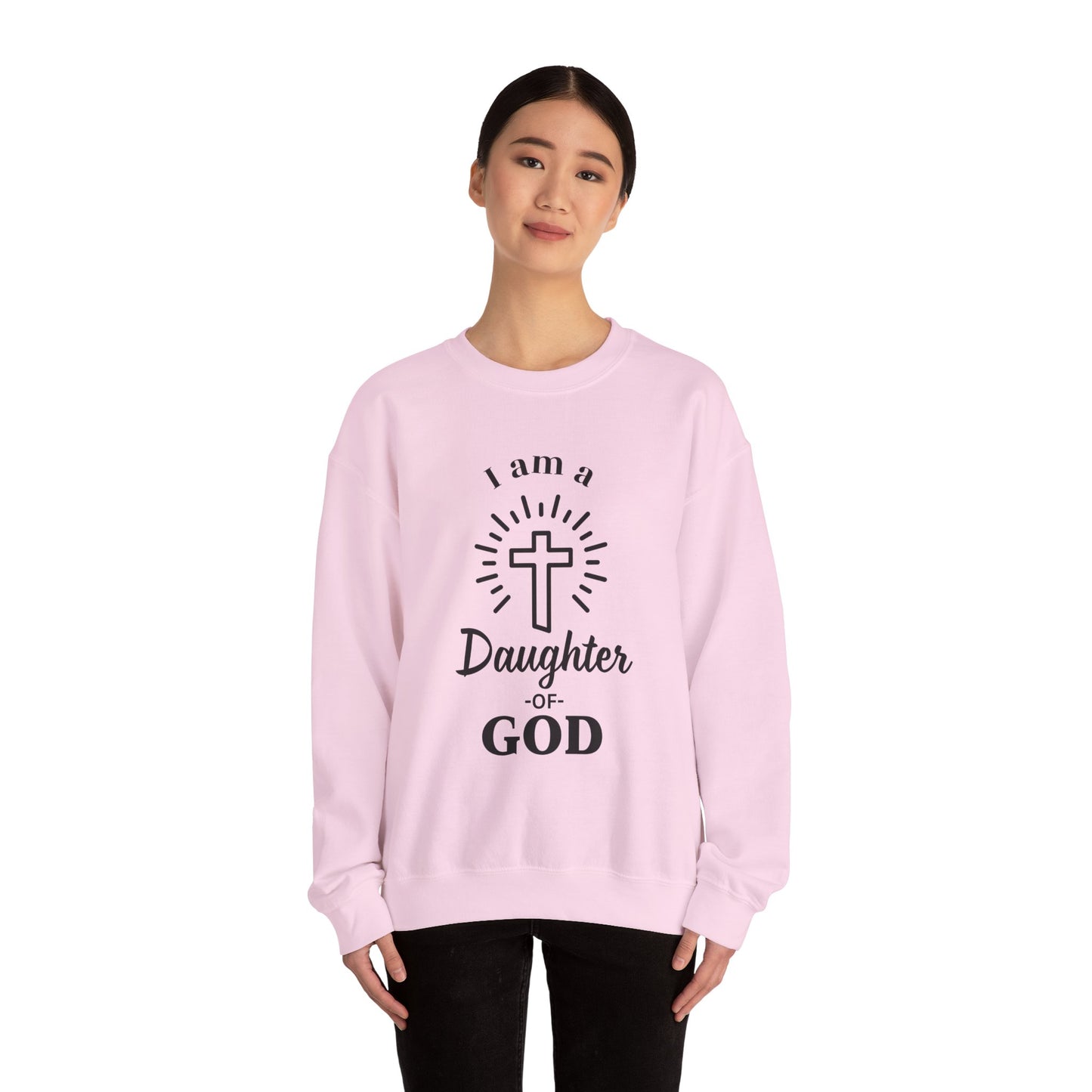 Daughter of God Crewneck Sweatshirt - Faith-Inspired Unisex Heavy Blend