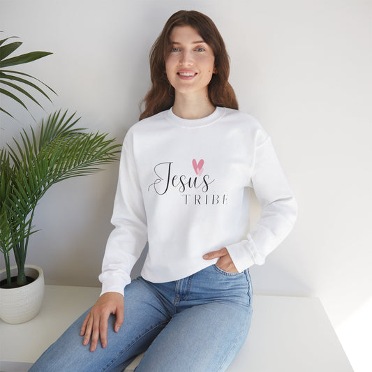Embrace the Jesus Tribe: Women's Heavy Blend™ Crewneck Sweatshirt"\