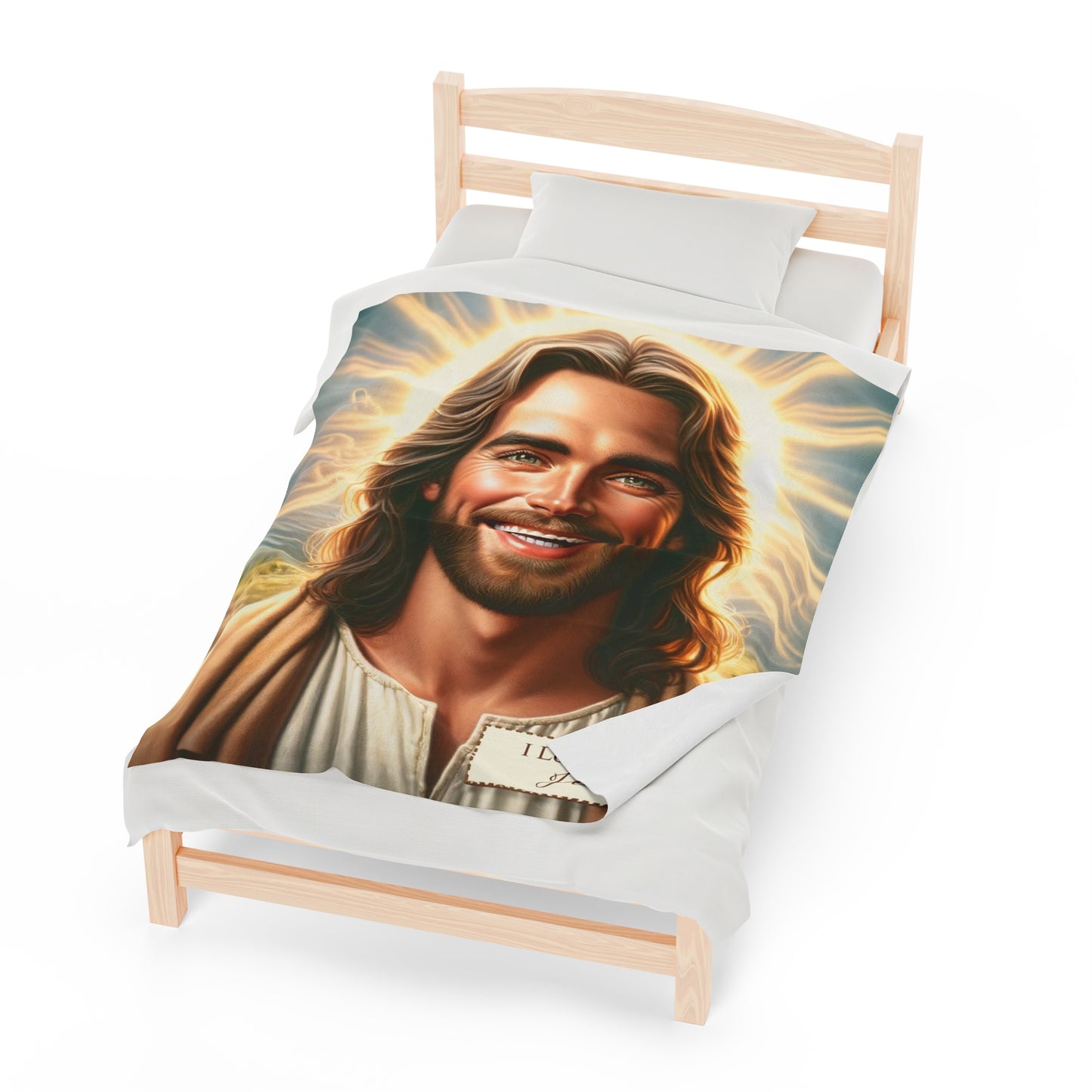 Blessed Comfort - Jesus Loves You Velveteen Plush Blanket