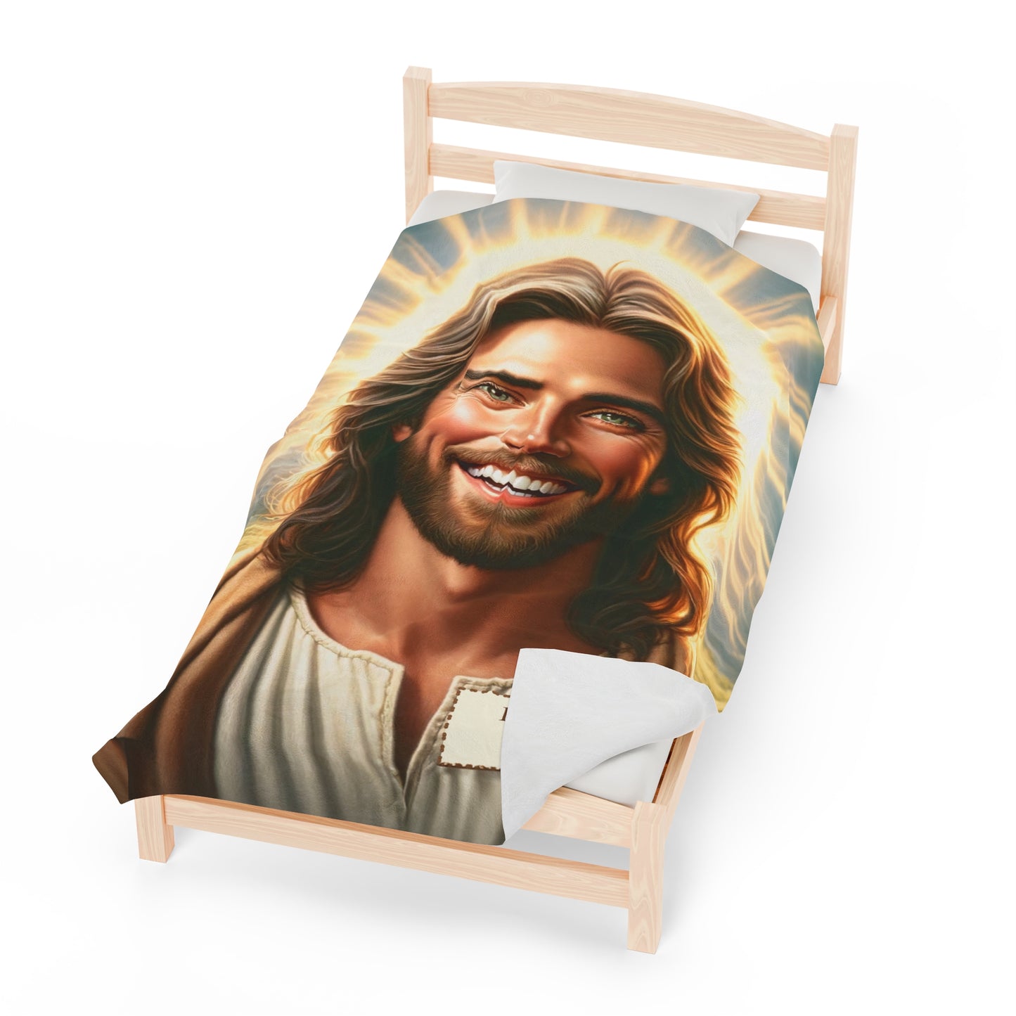 Blessed Comfort - Jesus Loves You Velveteen Plush Blanket