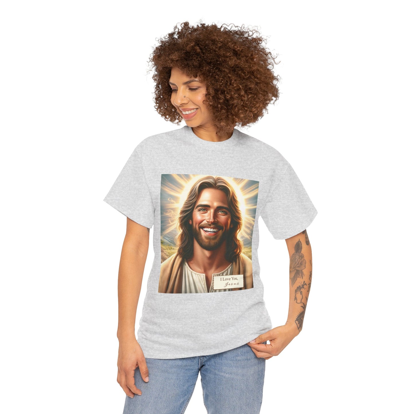 Faith-Inspired Fashion - Jesus Loves You Unisex Heavy Cotton Tee