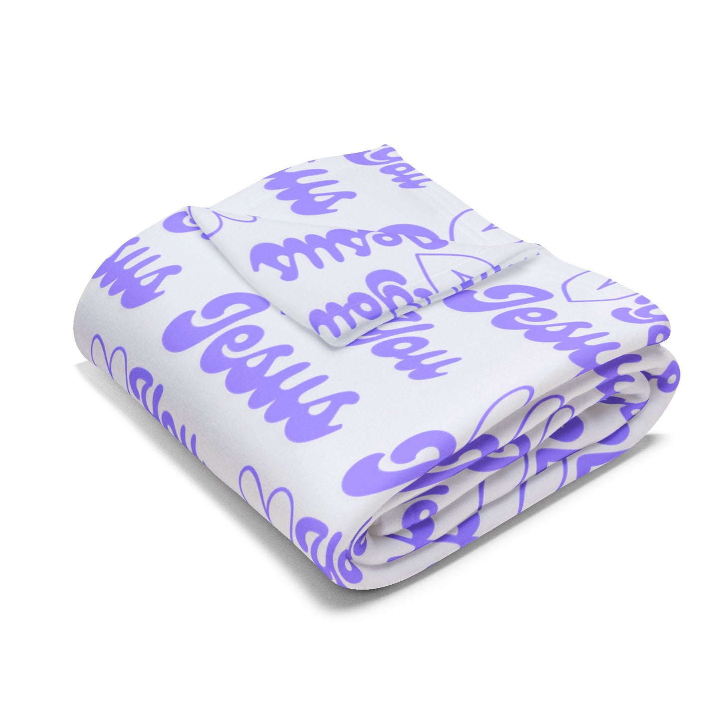 Faith & Comfort Combined – Cozy 'Love You Jesus' Fleece Blanket for Every Occasion