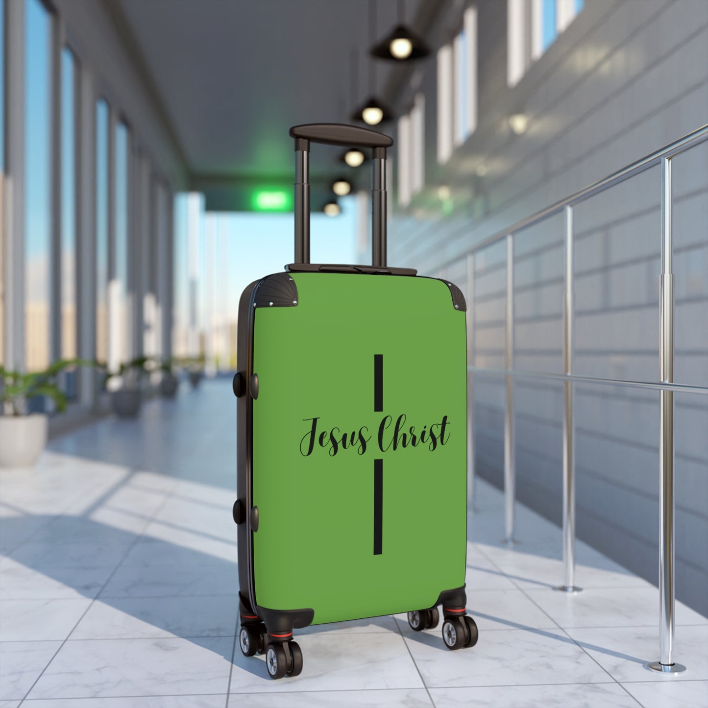 Jesus Christ Cross Suitcase | Durable Travel Gear | Faith-Inspired Design | Stylish & Secure Luggage
