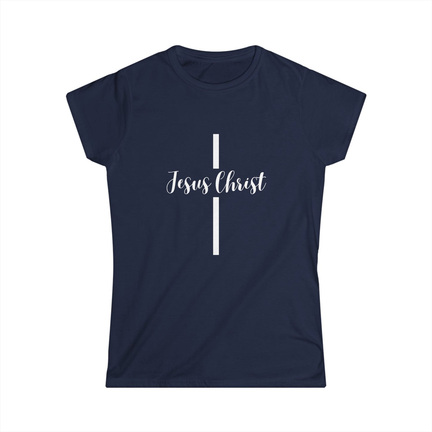 Christian Cross Women's Tee Shirt - Minimalist Jesus Christ Design