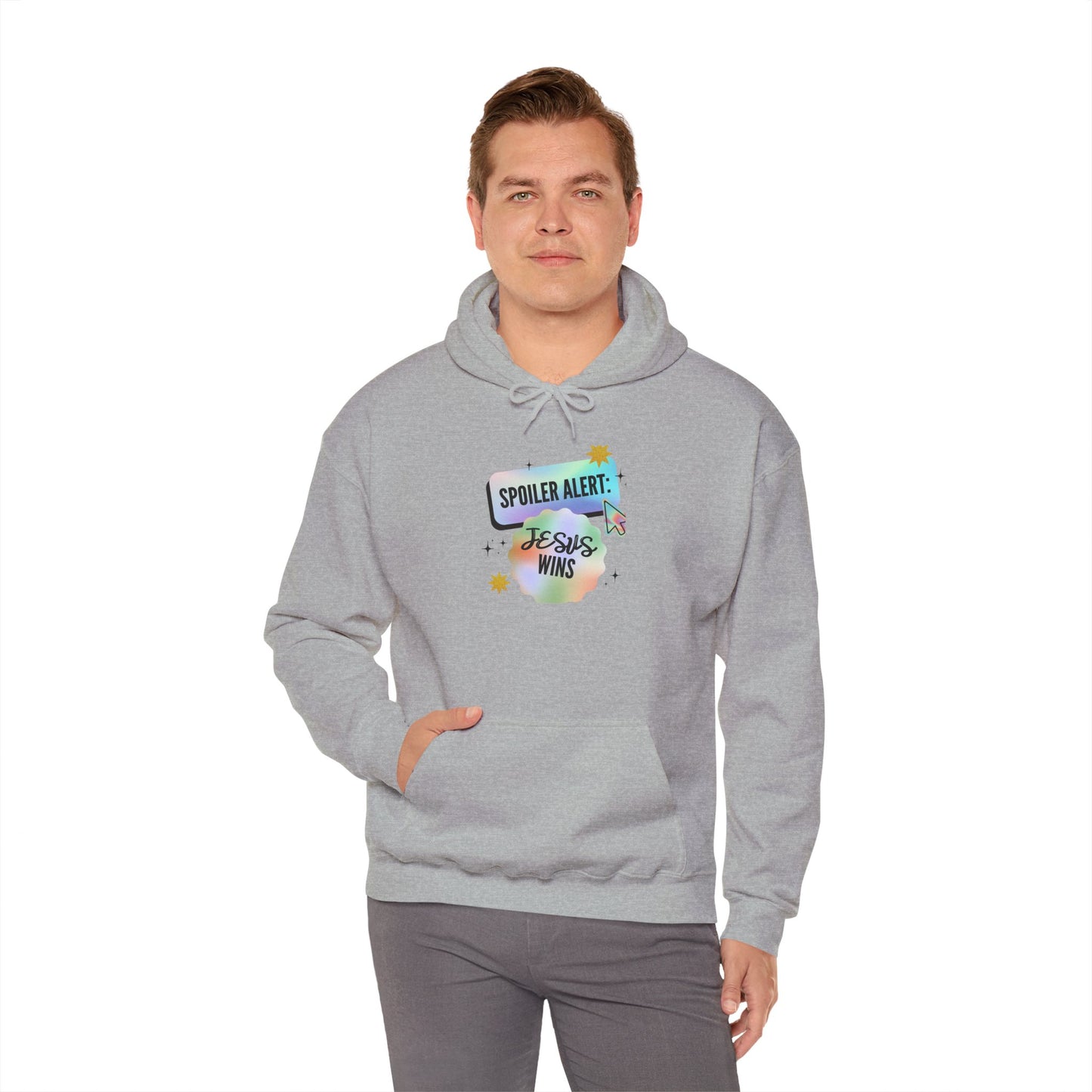 Spoiler Alert: Jesus Wins Unisex Heavy Blend™ Hooded Sweatshirt