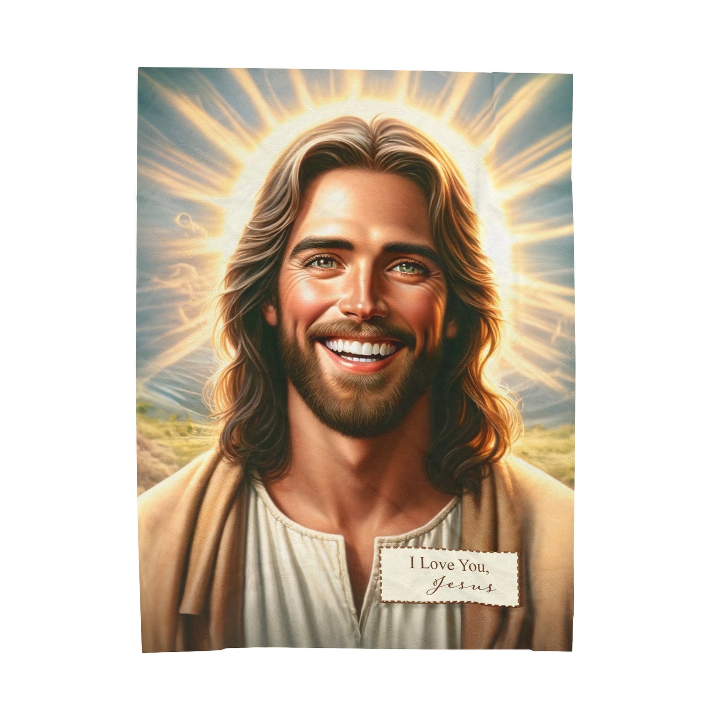 Blessed Comfort - Jesus Loves You Velveteen Plush Blanket