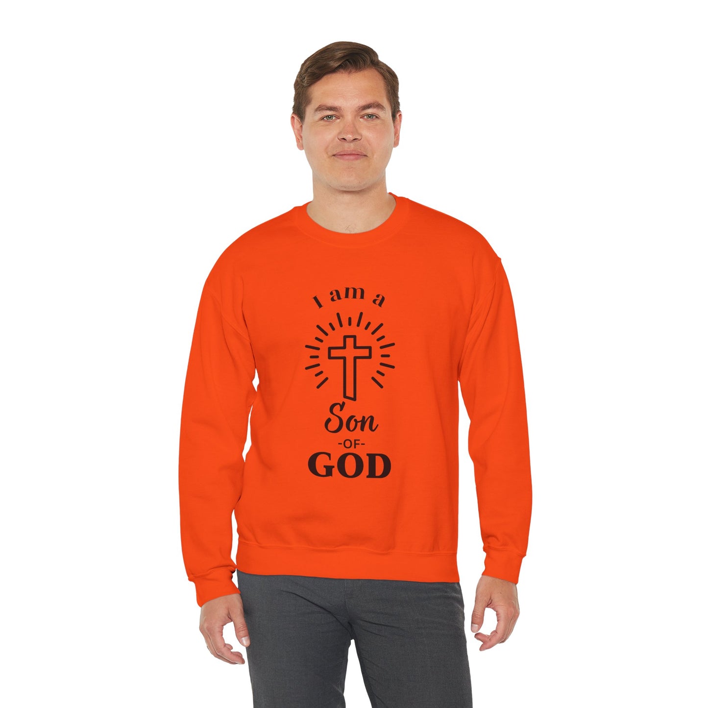 Unisex Christian Crewneck Sweatshirt - "I am a Son of God"
