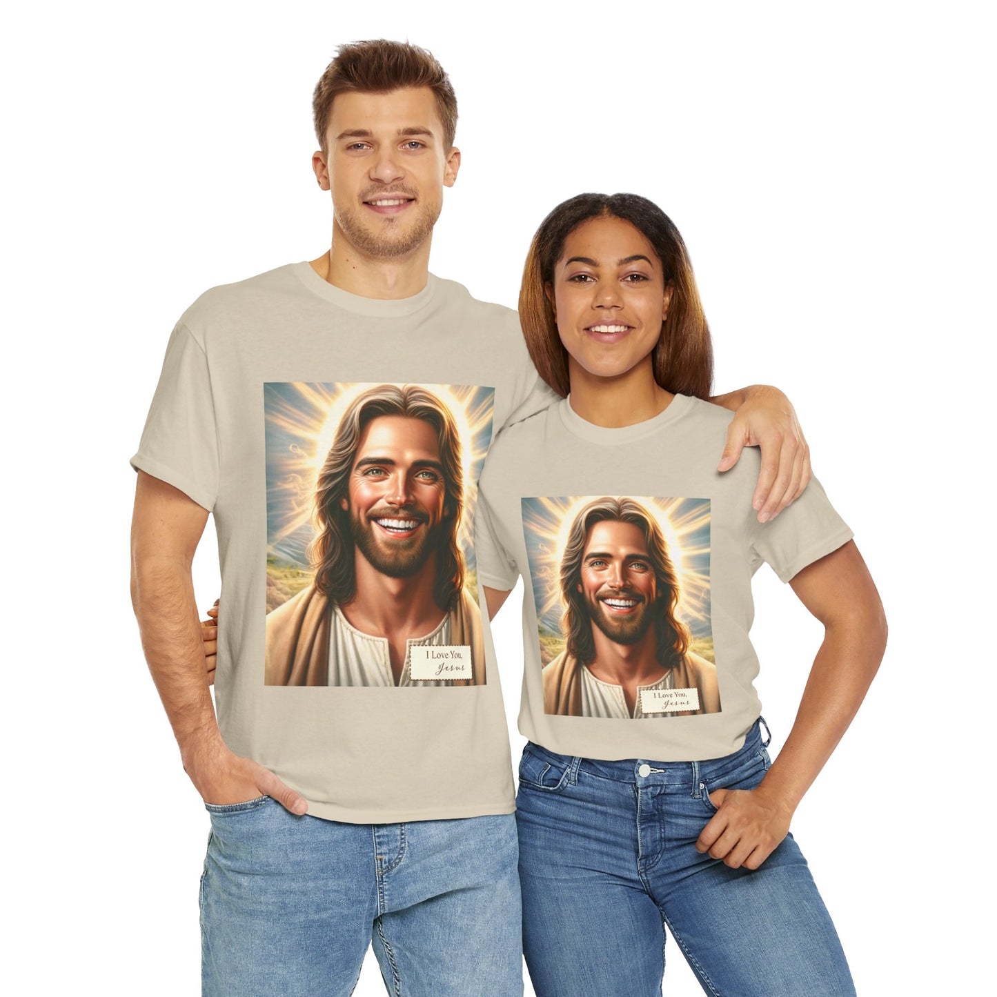 Faith-Inspired Fashion - Jesus Loves You Unisex Heavy Cotton Tee