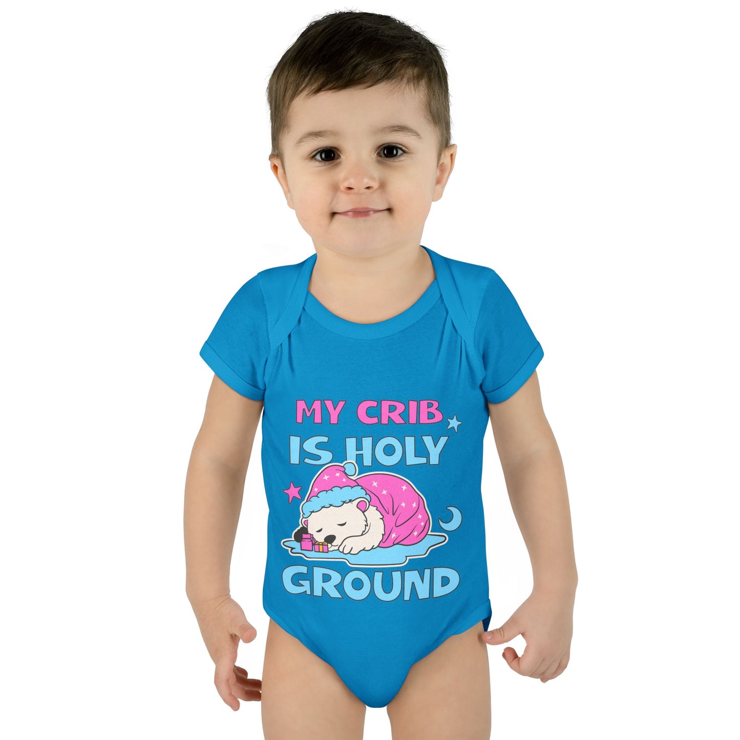 My Crib Is Holy Ground Baby Bodysuit - Cute Infant Apparel for Newborns