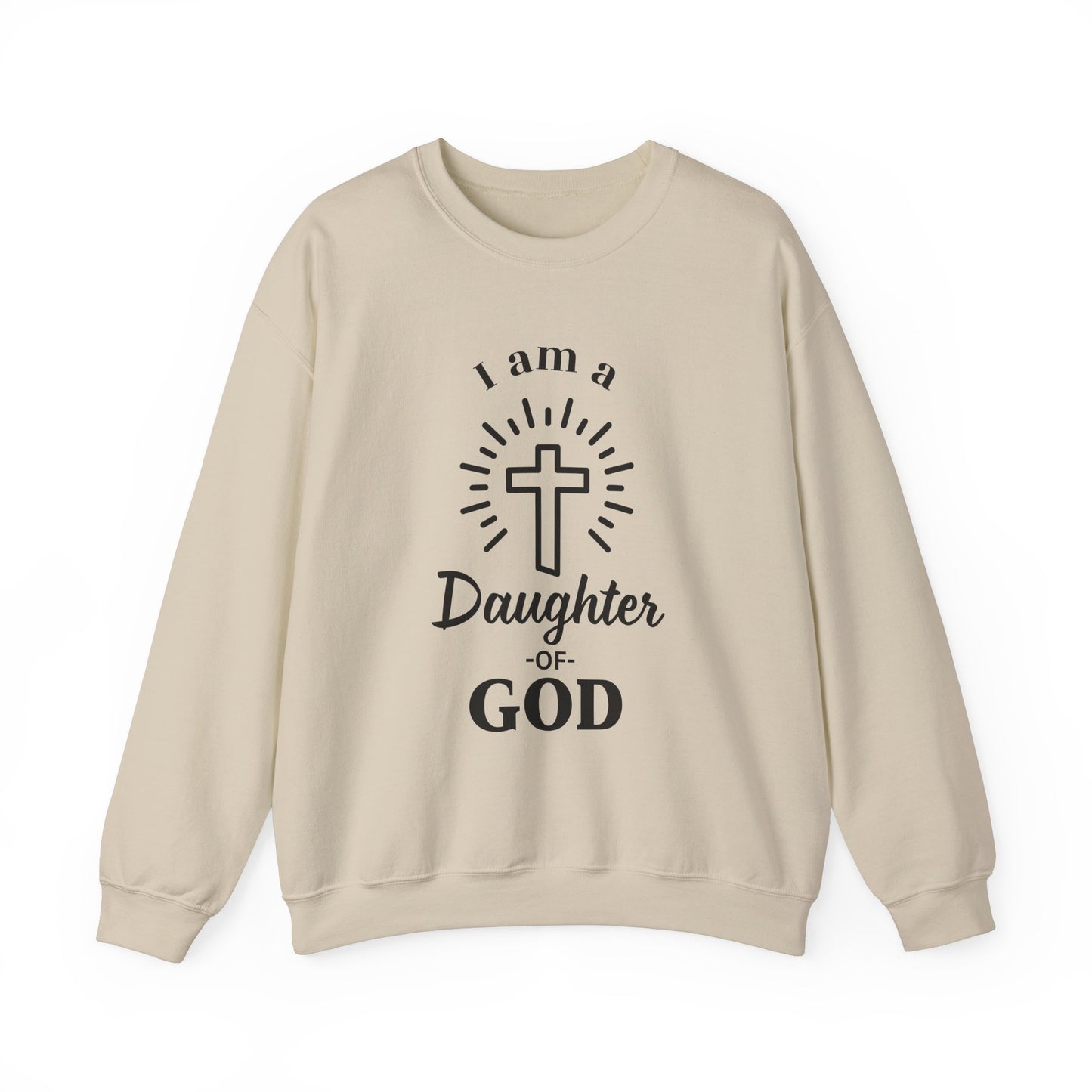 Daughter of God Crewneck Sweatshirt - Faith-Inspired Unisex Heavy Blend