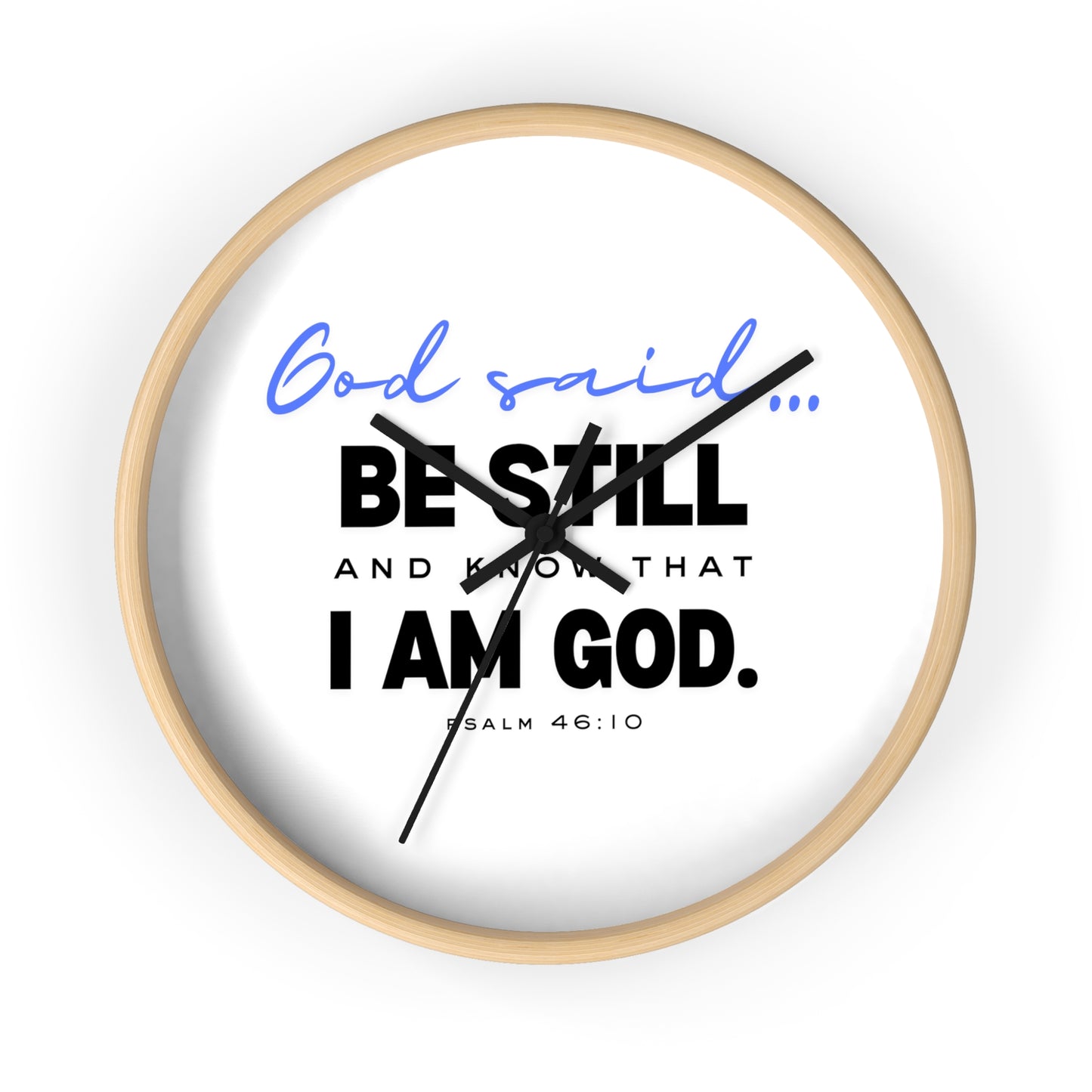 Be Still and Know Wall Clock | Christian Wall Clock for Home | Bible Verse Clock | Inspirational Religious Gift