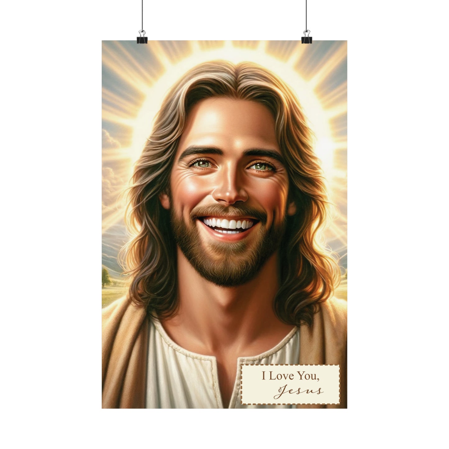 Religious Wall Art: 'Jesus Loves You' Matte Poster – Inspirational Christian Decor