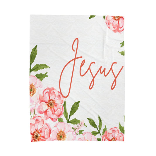 Jesus Signature Velveteen Plush Blanket