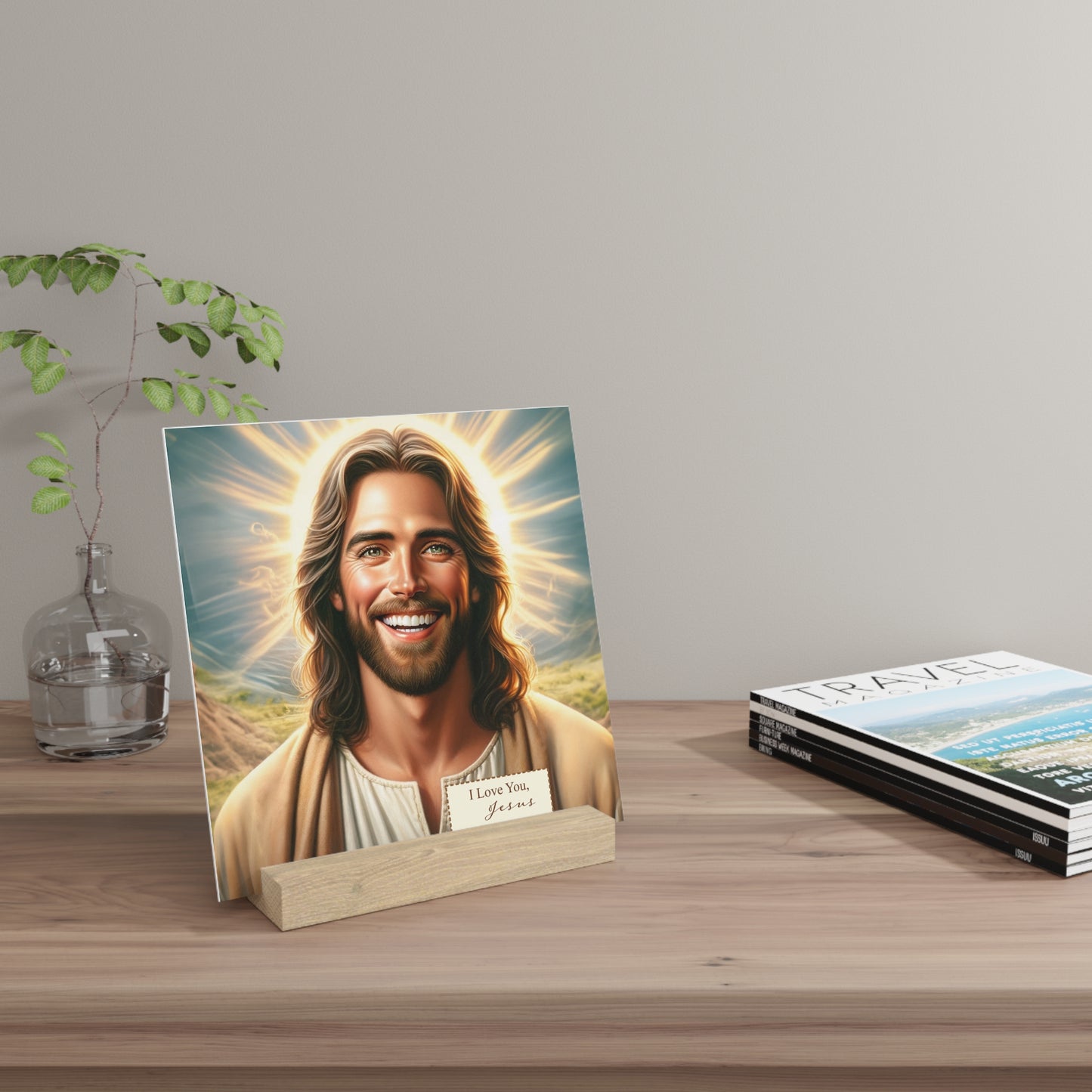 Sacred Elegance - Jesus Loves You Gallery Board with Stand
