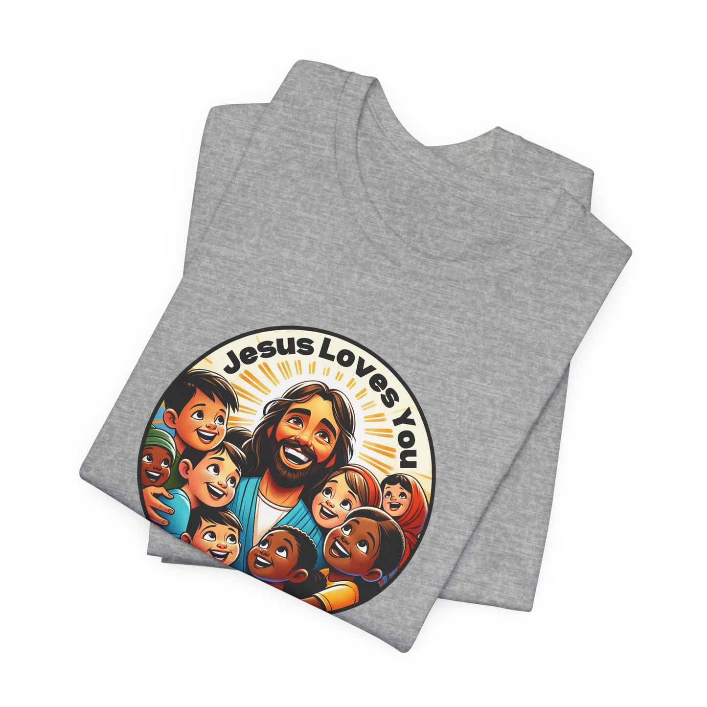 Men's Colorful 'Jesus Loves You' T-Shirt - Christian Apparel