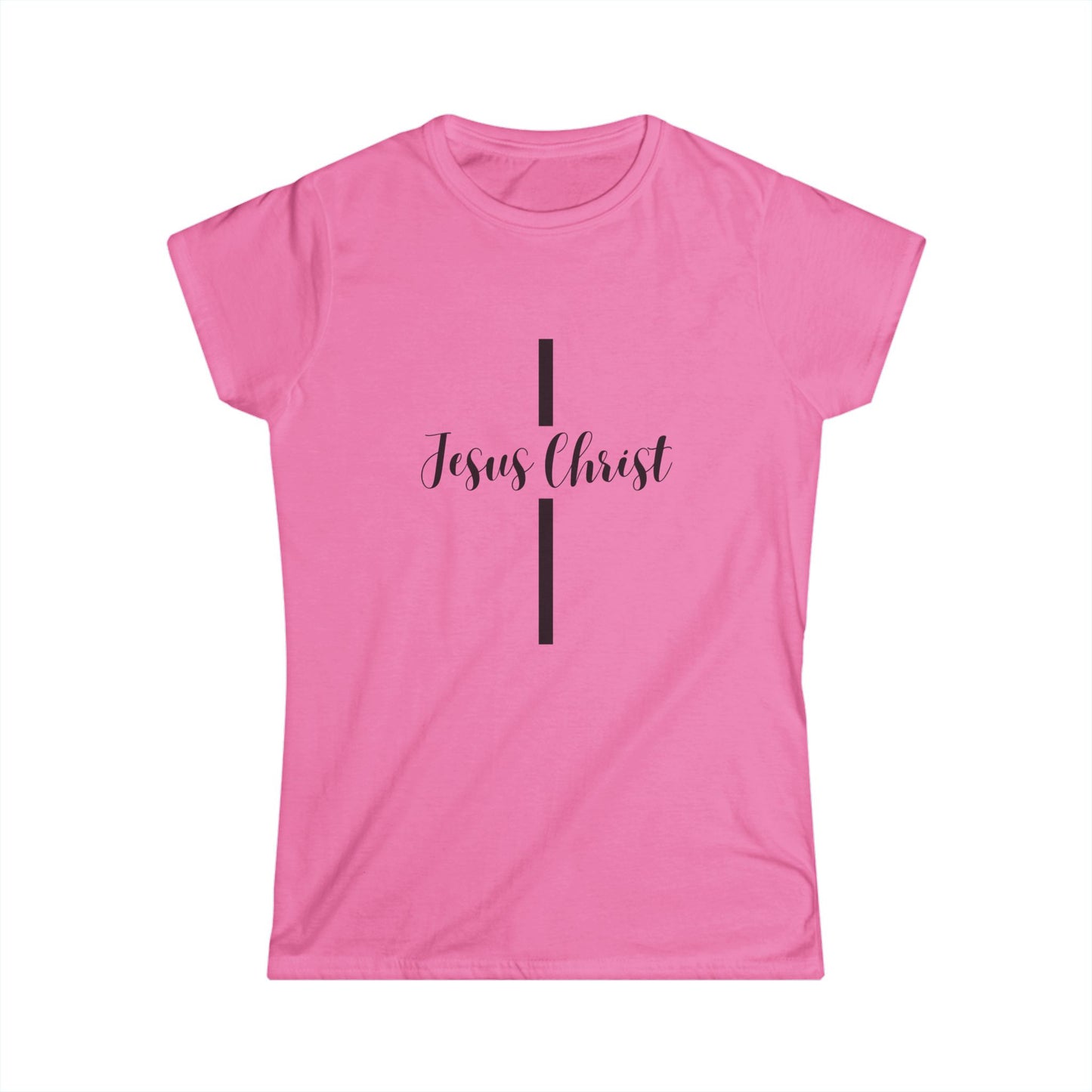Christian Cross Women's Tee Shirt - Minimalist Jesus Christ Design