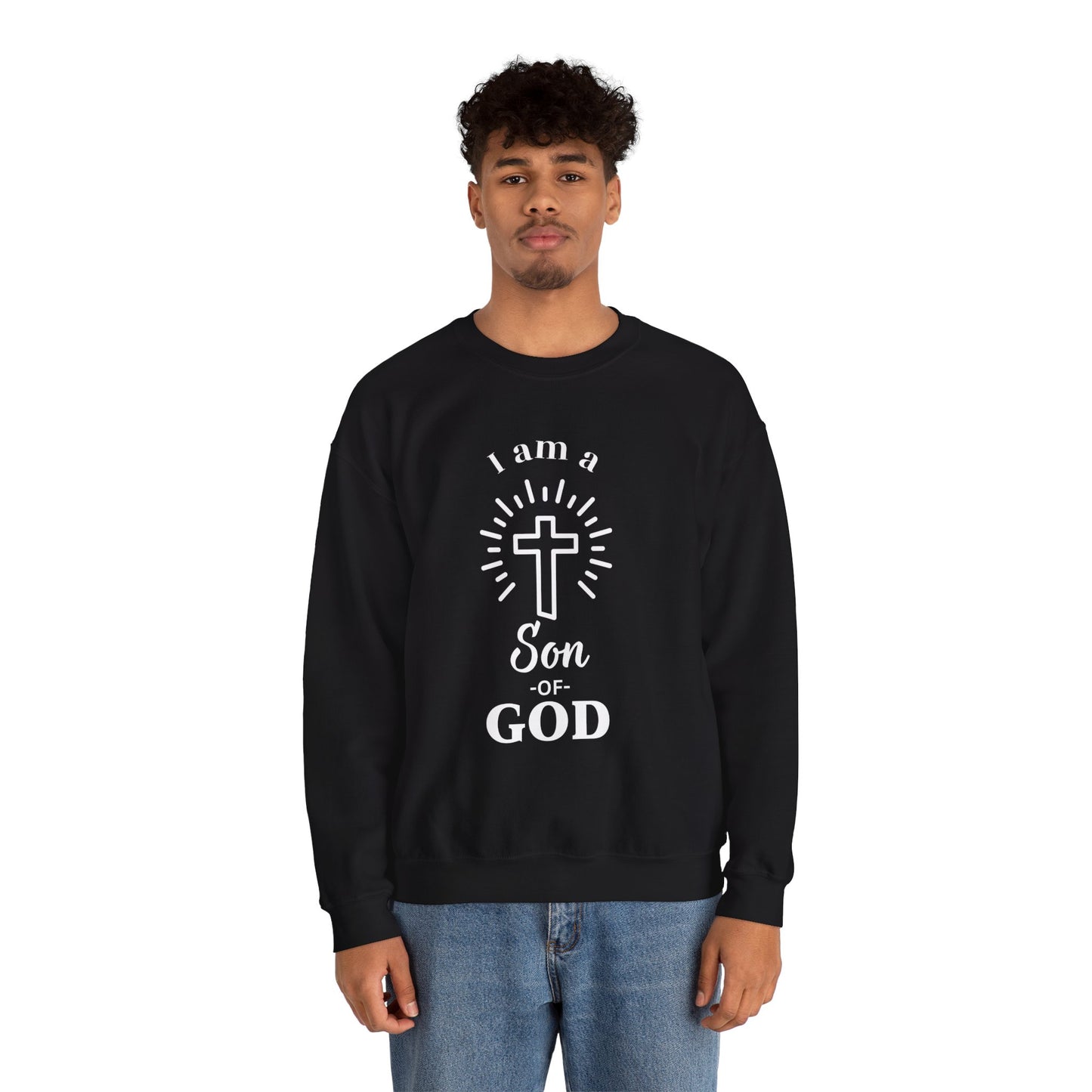 Unisex Christian Crewneck Sweatshirt - "I am a Son of God"