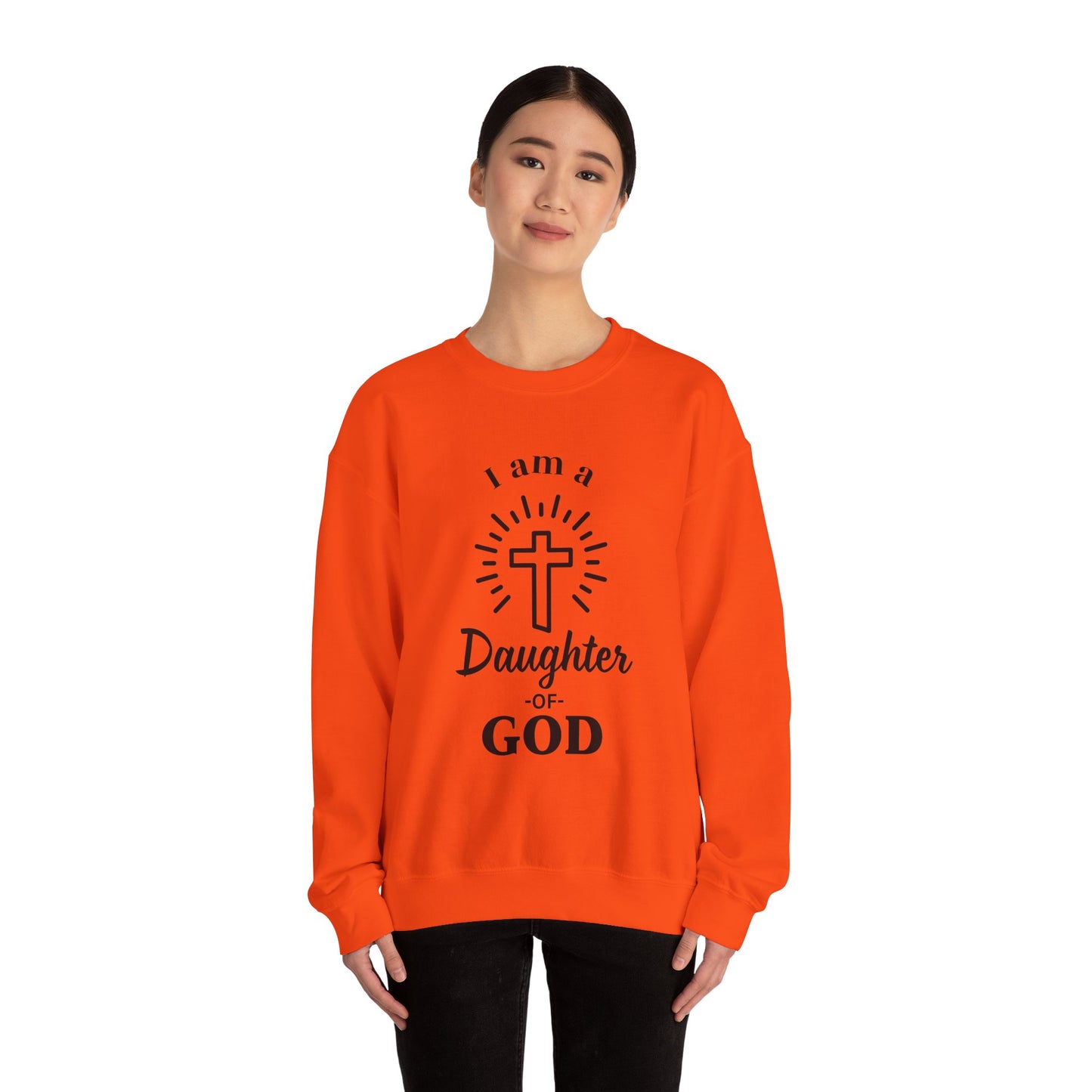 Daughter of God Crewneck Sweatshirt - Faith-Inspired Unisex Heavy Blend