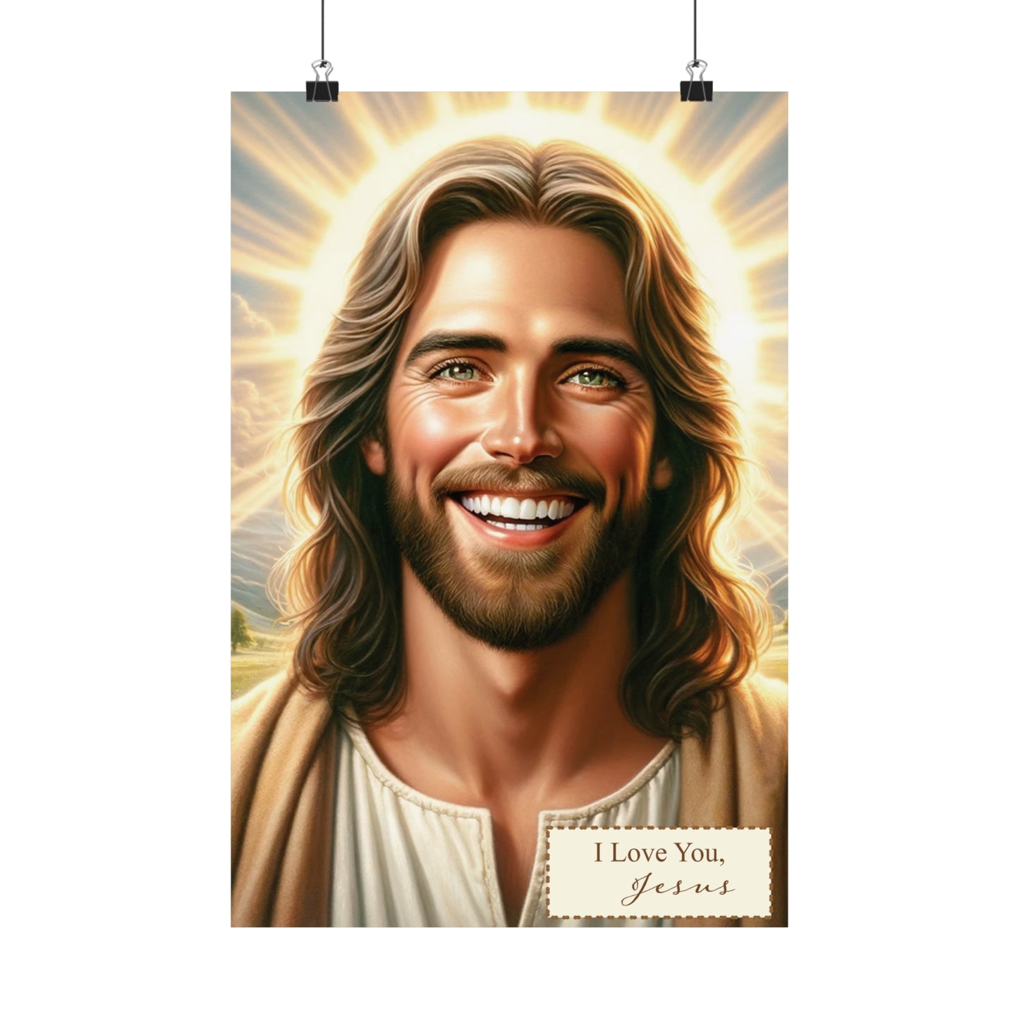 Religious Wall Art: 'Jesus Loves You' Matte Poster – Inspirational Christian Decor