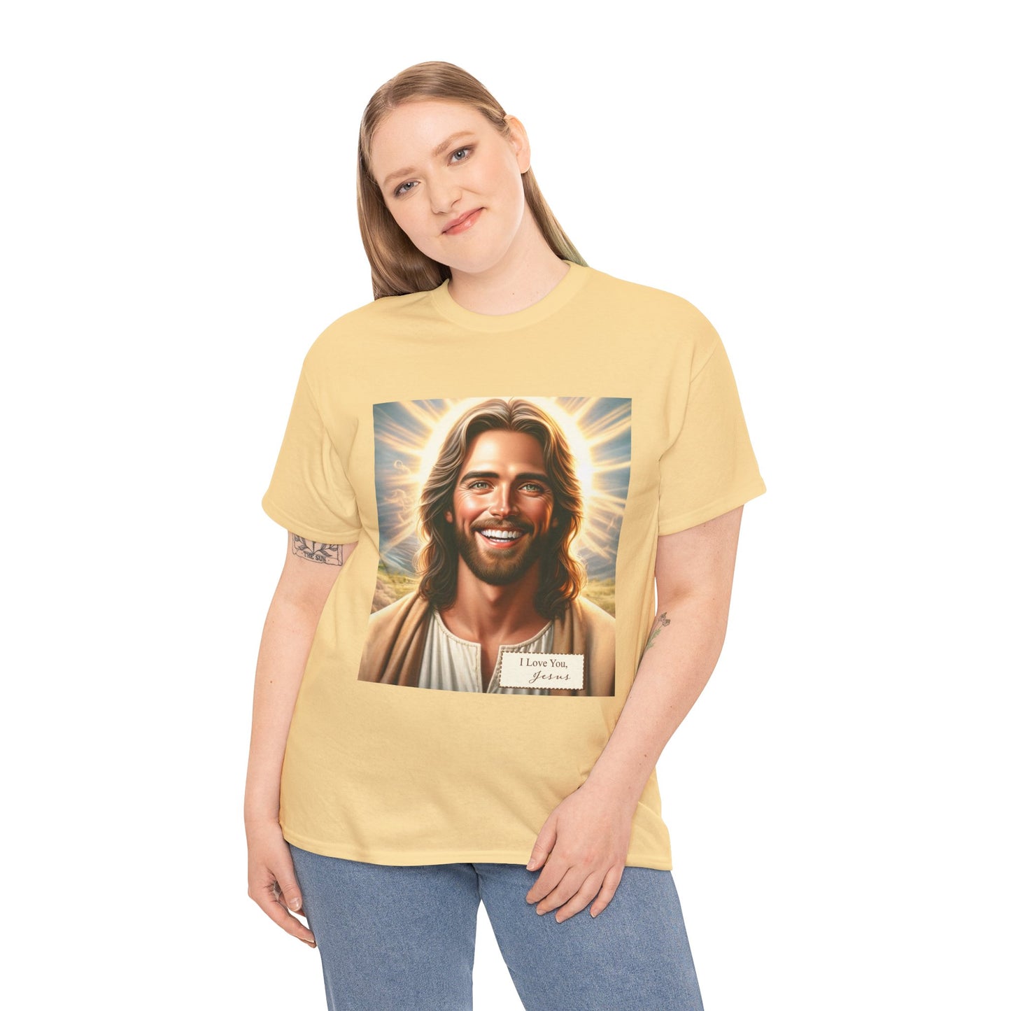 Faith-Inspired Fashion - Jesus Loves You Unisex Heavy Cotton Tee
