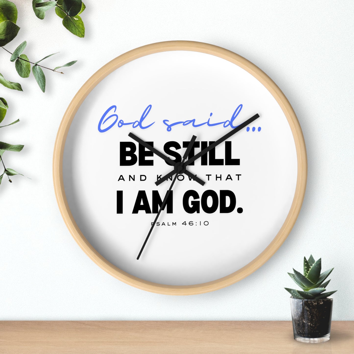 Be Still and Know Wall Clock | Christian Wall Clock for Home | Bible Verse Clock | Inspirational Religious Gift